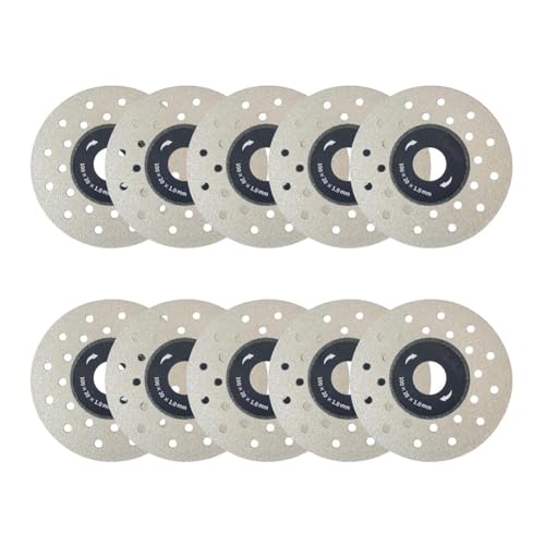 yomoe 10 Stück Poröse Schneidklingen für Steinkeramik, Diamant-Fliesenschneide-Schleifscheibe für Winkelschleifer von yomoe