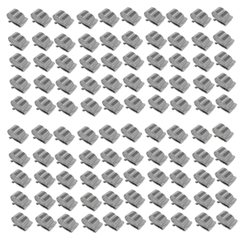 yomoe 100 Stück Photovoltaik-Kabelklemme, Kabelklemme, 304 Edelstahl, Solar-Kabelklemme, Solarpanel-Kabelklemme von yomoe