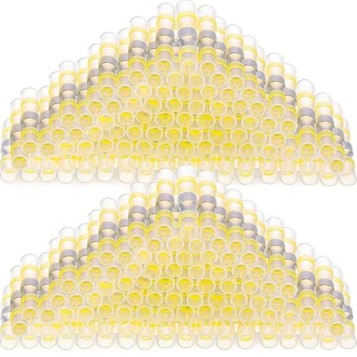 yomoe 150 Stück 12-10 AWG Gelbe Lötversiegelungsdrahtverbinder, Löt-Schrumpf-Wasserdichte Drahtverbinder, Elektrische Klemmen yomoe 150 Stück 12-10 AWG Gelbe Lötversiegelungsdrahtverbinder, Löt-Schrumpf-Wasserdichte Drahtverbinder, Elektrische Klemmen von yomoe