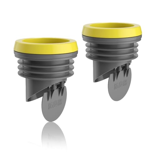 yomoe 2 Stück Toilettenflansche, Wachsringe mit Rückflussverhinderer, Ventil - Dicker Wachsring für Toilettenschüssel, Passend für 3,2-4 Abwasserleitungen von yomoe