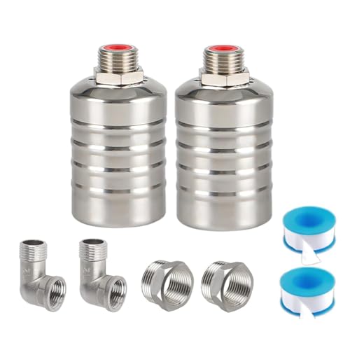 yomoe 2er-Pack 1/2 3/4 Automatisches Füll- und Absperrventil für Wassertanks, Wasserstandsregelventil Aus Edelstahl 304 von yomoe