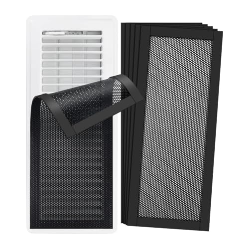 yomoe 6er-Pack Lüftungsabdeckungen für Lüftungsschlitze Am Boden zu Hause, 10,2 X 25,4 Cm, Magnetischer Lüftungsgitter-Mesh-Boden für Lüftungsschlitze An der Decke und Wand zu Hause von yomoe