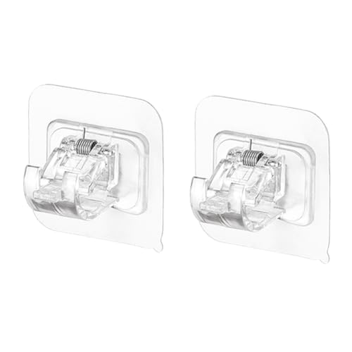 yomoe Gardinenstangenhalterungs-Set, ohne Bohren, 2-teilig, verstellbare selbstklebende Gardinenstangenhalter von yomoe