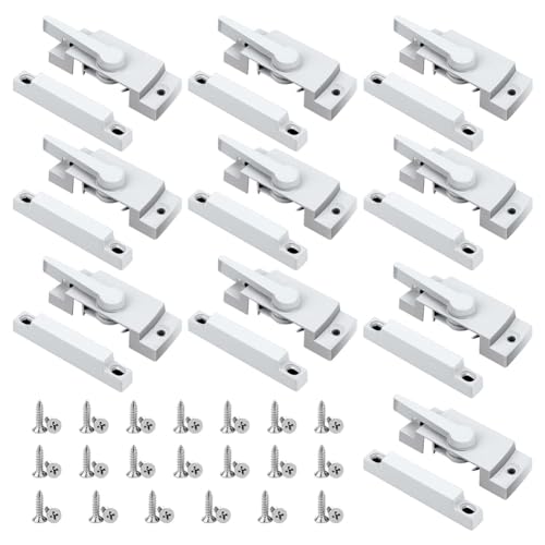 yomoe -Gurtschloss, Fensterschloss mit Nockenwirkung, Weißes Fensterschloss, Fensterriegel mit Festem Druckgussteil, Geeignet für Schiebefenster von yomoe