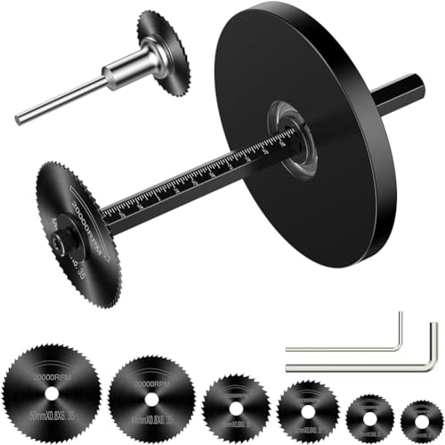 yomoe Innenrohrschneider für PVC-Rohre, Skaliertes Schneidwerkzeug-Set - Einstellbarer Tiefenmesser, 6 Schwarze Klingen, 10,16 Schwarzer Sechskantgriff von yomoe