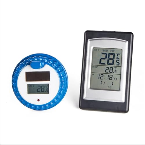 yomoe Kabelloses Solar-Poolthermometer, Kabelloses Schwimmendes Innen- und Außenthermometer von yomoe