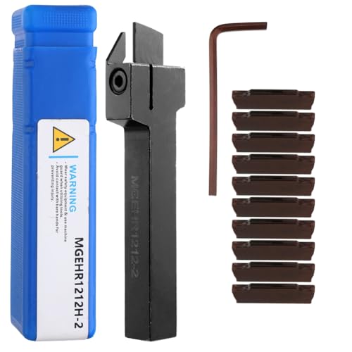 yomoe MGEHR1212-2 12 X 100 mm Außennutwerkzeughalter, Hartmetalleinsätze, Drehwerkzeug zum Abstechen mit 10 MGMN200-Klinge yomoe MGEHR1212-2 12 X 100 mm Außennutwerkzeughalter, Hartmetalleinsätze, Drehwerkzeug zum Abstechen mit 10 MGMN200-Klinge von yomoe