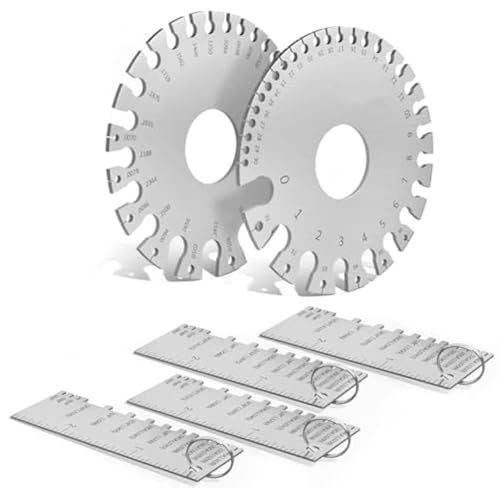yomoe Messwerkzeug für Drahtstärken und Metallstärkenmessgerät, Doppelseitiges Runddrahtmessgerät für Schweißnähte Aus Edelstahl von yomoe