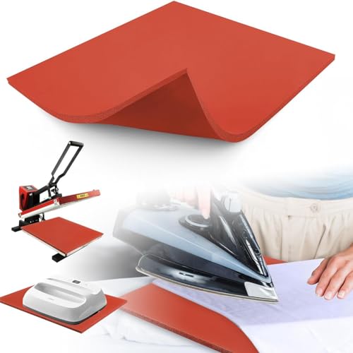 yomoe Silikon-Wärmepresskissen, 0,3 Dickes Silikon-Wärmekissen für Flache Wärmeübertragungspressen, Ersatzkissen von yomoe