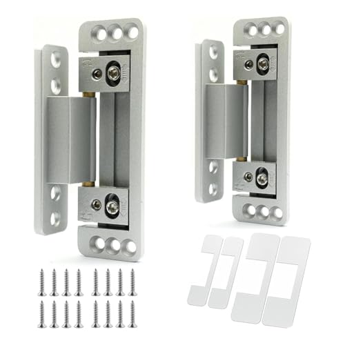 yomoe Versteckte Türscharniere, 2er-Pack Verstellbare Versteckte Türscharniere, 110 Pfund Tragend, Robuste Verdeckte Scharniere für Geheimtüren yomoe Versteckte Türscharniere, 2er-Pack Verstellbare Versteckte Türscharniere, 110 Pfund Tragend, Robuste Verdeckte Scharniere für Geheimtüren von yomoe