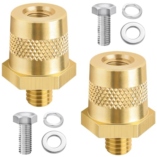 1 Paar M8 Batteriepol-Adapter – Messing Plus/Minus Klemmen inkl. Edelstahlschrauben & Scheiben 1 Paar M8 Batteriepol-Adapter – Messing Plus/Minus Klemmen inkl. Edelstahlschrauben & Scheiben von yongyongbuy