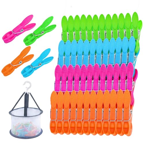 48er-Set Bunte Windfeste Wäscheklammern inkl. Korb –Wäscheklammern Plastik-Clip-Tasche Kunststoff Klammern ohne Abdruck für Wäscheleinen 48er-Set Bunte Windfeste Wäscheklammern inkl. Korb –Wäscheklammern Plastik-Clip-Tasche Kunststoff Klammern ohne Abdruck für Wäscheleinen von yongyongbuy