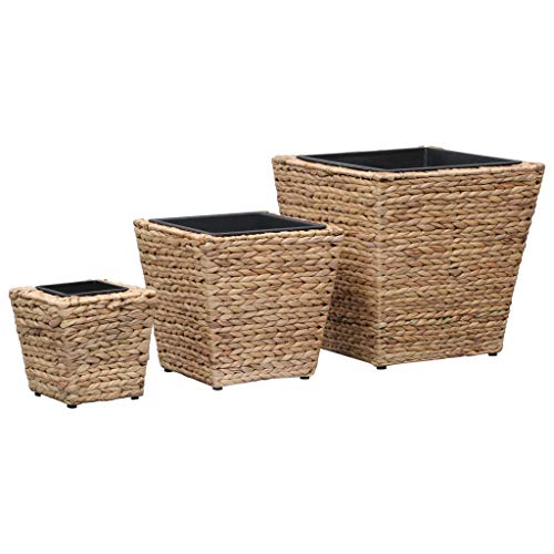 yorten PPflanztöpfe 3er Set Pflanzkübel Pflanzenkuebel Blumentopf mit 3 Abnehmbaren Kunststoff-Innentöpfen Wasserhyazinthe Stahlrahmen yorten PPflanztöpfe 3er Set Pflanzkübel Pflanzenkuebel Blumentopf mit 3 Abnehmbaren Kunststoff-Innentöpfen Wasserhyazinthe Stahlrahmen von yorten