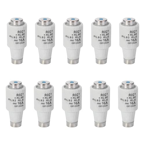 yotutun 10 Stück 16A DII E27 R021 Spiral-Keramik-Sicherungen gG Diazed Sicherungseinsätze Diazed-Sicherungseinsatz Sicherungen Schmelzeinsätze für Kabel und Leitungsschutz von yotutun