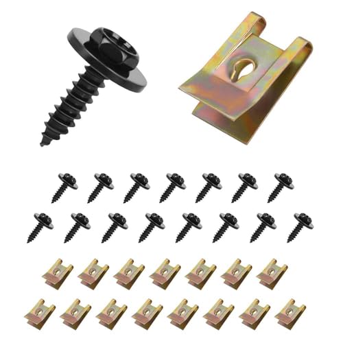 yotutun 30 Sätze Blechmutter Schraube Mutter Clip Kit, Selbstschneidend Schnappmutter Set Gewinde Clip Mutter Blechschrauben Kotflügelclip Befestigung Clips für AutokotflüGel KotflüGelverkleidungen yotutun 30 Sätze Blechmutter Schraube Mutter Clip Kit, Selbstschneidend Schnappmutter Set Gewinde Clip Mutter Blechschrauben Kotflügelclip Befestigung Clips für AutokotflüGel KotflüGelverkleidungen von yotutun
