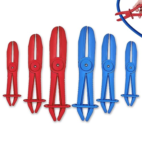 yotutun 6 tlg Schlauchklemmenzange, Schlauch Abklemmzange Schlauchklemmen Zangen Set Abklemmen Zange Set zum Abklemmen für Kraftstoffschläuche Kühlwasserschläuche von yotutun