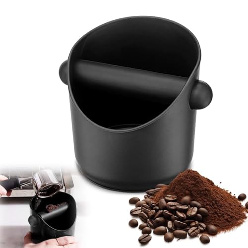 yotutun Abklopfbehälter für Siebträger, Knock Box Kaffeesatz Abschlagbehälter Espresso Klopfbox mit Abnehmbar Klopfhebel Abschlagbox Knockbox für Küche Café Restaurant Büro von yotutun