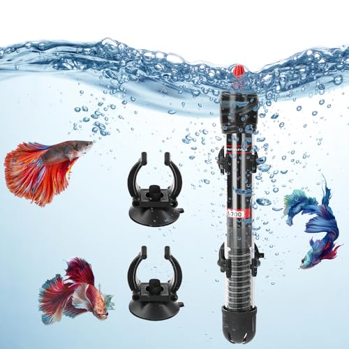 yotutun Aquarium Heizung, 50w Aquarium Heizstab Einstellbar mit 2 Saugnäpfen Einstellbar Temperatur Aquarium Heizer mit Thermostat Regelheizer für Fischtanks und Aquarium (50L) von yotutun
