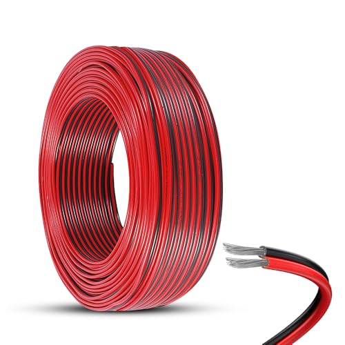 yotutun Elektrischer Draht, 2-Adriges Kabel Verzinntes Kupfer PVC-Kabel Zwillingslitzen Verlängerungskabel Verzinnter Kupferdraht für LED Streifen, Audio, Lautsprecher, Draht (0.75mm²/18awg-20Meter) yotutun Elektrischer Draht, 2-Adriges Kabel Verzinntes Kupfer PVC-Kabel Zwillingslitzen Verlängerungskabel Verzinnter Kupferdraht für LED Streifen, Audio, Lautsprecher, Draht (0.75mm²/18awg-20Meter) von yotutun