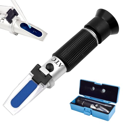 yotutun Frostschutz Refraktometer, 4-in-1 Handrefraktometer Kühlmitteltester für Ethylenglykol, Propylenglykol, Gefrierpunkt von Kühlwasser Scheibenwasser AdBlue Batteriesäure mit ATC Refraktometer yotutun Frostschutz Refraktometer, 4-in-1 Handrefraktometer Kühlmitteltester für Ethylenglykol, Propylenglykol, Gefrierpunkt von Kühlwasser Scheibenwasser AdBlue Batteriesäure mit ATC Refraktometer von yotutun