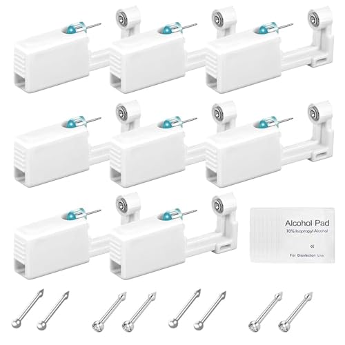 yotutun Ohrlochstechpistole, 8 Stück Stecher Set Einweg Ohr Piercing Pistole Nasenpiercing Stechen Kit Steril Ohrnasen Piercing Pistolen Sicherheits Schmerzfreies Selbst-Piercing-Werkzeug yotutun Ohrlochstechpistole, 8 Stück Stecher Set Einweg Ohr Piercing Pistole Nasenpiercing Stechen Kit Steril Ohrnasen Piercing Pistolen Sicherheits Schmerzfreies Selbst-Piercing-Werkzeug von yotutun