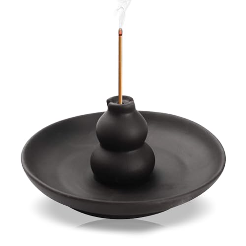 yotutun Räucherstäbchen Halter, Räuchergefäß Incense Holder Keramik Weihrauchbrenner Räucherstäbchenhalter mit Asche-Auffangschale für Heimdekoration Meditation Yoga von yotutun