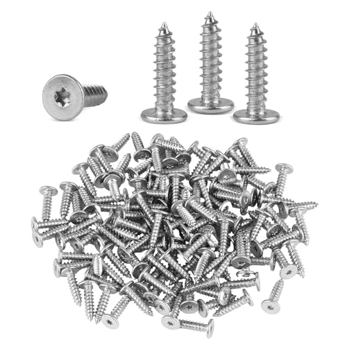 yotutun Selbstschneidend Schrauben, 300 Stück schrauben, M4x16mm Torx-Schrauben, Gewindeschneidschraube mit flachem Kopf, Edelstahl 304 Schrauben für DIY, Schreiner, Renovierung von yotutun