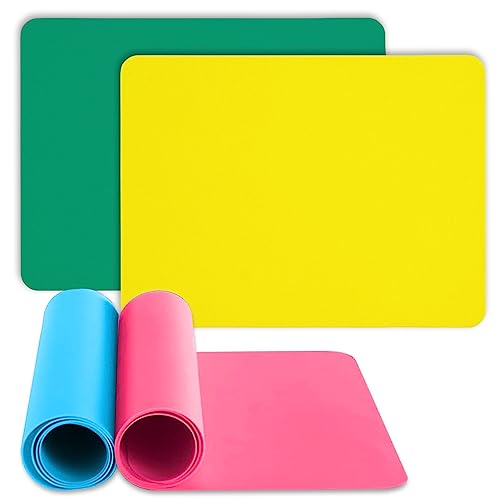 yotutun Silikonmatte, 4 Stücke 30x40 cm Hitzebeständig Antihafte rutschfeste Tischmatte Mehrzweck Backmatte Silikonmatten für Epoxidharz Bastelunterlage yotutun Silikonmatte, 4 Stücke 30x40 cm Hitzebeständig Antihafte rutschfeste Tischmatte Mehrzweck Backmatte Silikonmatten für Epoxidharz Bastelunterlage von yotutun