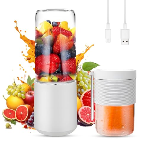 yotutun Tragbarer Mixer 400ml Smoothie Maker USB Wiederaufladbar Mini Standmixer mit 6-Klingen Edelstahl Mini-Mixer Smoothiemixer Portable Blender für Sport Camping Reisen Büro Küche yotutun Tragbarer Mixer 400ml Smoothie Maker USB Wiederaufladbar Mini Standmixer mit 6-Klingen Edelstahl Mini-Mixer Smoothiemixer Portable Blender für Sport Camping Reisen Büro Küche von yotutun