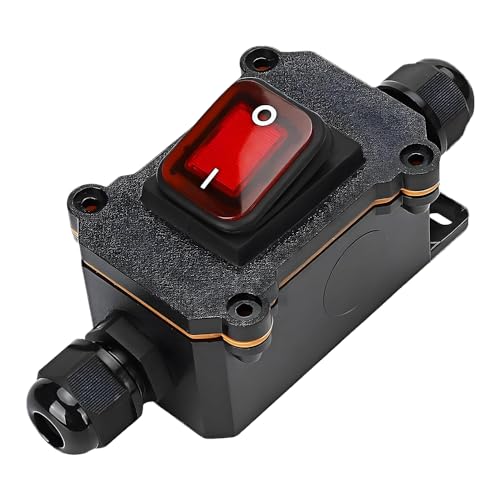 yotutun Wasserdichter Inline Schalter, 20A 12V DC DPST 4 Polig IP67 Schalter Kabelschalter Schnurschalter Ein/Aus Schalter Switch Wippschalter Außenschalter für den Außeneinsatz yotutun Wasserdichter Inline Schalter, 20A 12V DC DPST 4 Polig IP67 Schalter Kabelschalter Schnurschalter Ein/Aus Schalter Switch Wippschalter Außenschalter für den Außeneinsatz von yotutun