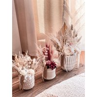 Trockenblumengesteck | Trockenblumenstrauß „Cute Plant Pots"/Geschenk Muttertag Ostern Geschenkidee Hochzeitsdeko Tischdeko von youandyourbluemchen