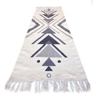 Erweiterungsteppich. Bio-Baumwolle Gewebt, Block Bedruckter Yoga Teppich 6 "x 2 " von youareHOM