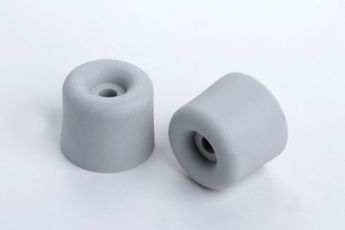 2 Stück Türstopper Wandstopper Stopper zum Anschrauben, Kunststoff, grau, Durchmesser 30mm von youngschwinnDESIGN