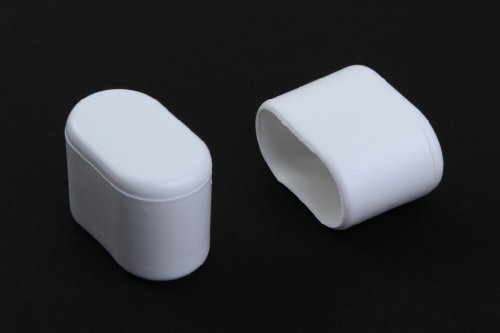4 Stück Stuhlbeinkappe Stuhlbeinschutz Bodenschutz Stuhlschoner Kunststoff weiss 30 x 15mm, für alle Böden im Innen- und Aussenbereich von youngschwinnDESIGN