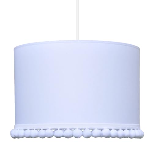 youngDECO® Hängelampe 2xE27, Lampenshirm aus Baumwollstoff Ø38cm, Pendelleuchte für Kinderzimmer und Babyzimmer, Hergestellt in der EU von youngDECO