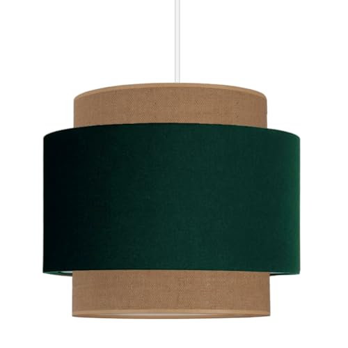 youngDECO® Hängelampe BOHO 2xE27, esstische Pendelleuchte, Hängeleuchte, Ø38cm Stofflampenschirm, Deckenlampe für Schlafzimmer, Kinderzimmer, Wohnenzimmer, Küche, hergestellt in der EU von youngDECO