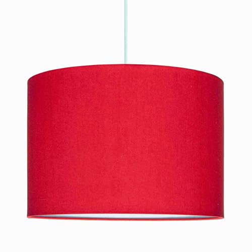 youngDECO Hängeleuchte 1xE27, Hängelampe aus Baumwollstoff, Rot, Stofflampenschirm Ø28cm, Pendelleuchte für Schlafzimmer, Wohnzimmer, Kinderzimmer und Babyzimmer, Hergestellt in der EU youngDECO Hängeleuchte 1xE27, Hängelampe aus Baumwollstoff, Rot, Stofflampenschirm Ø28cm, Pendelleuchte für Schlafzimmer, Wohnzimmer, Kinderzimmer und Babyzimmer, Hergestellt in der EU von youngDECO