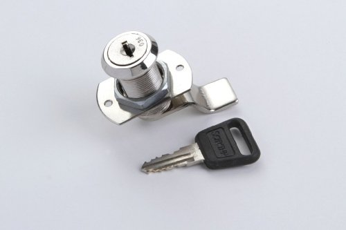 1 Schrankschloss Möbelschloss Zylinderschloss Metall vernickelt 19mm mit Schlüssel von youngschwinnDESIGN