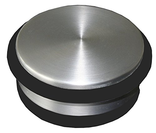 2 Stück Türstopper in hochwertigem Edelstahlfinish gebürstet DM=108mm von youngschwinnDESIGN