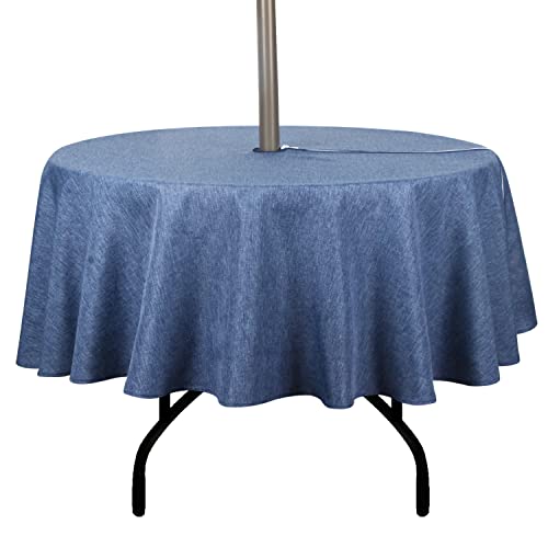 youngseahome Outdoor-Tischdecke, knitterfrei, schmutzabweisend, wasserdicht, Polyesterstoff, Tischdecke mit Reißverschluss, Schirmloch für Picknick/Party/Abendessen, Terrasse, Garten (152,4 cm, rund, youngseahome Outdoor-Tischdecke, knitterfrei, schmutzabweisend, wasserdicht, Polyesterstoff, Tischdecke mit Reißverschluss, Schirmloch für Picknick/Party/Abendessen, Terrasse, Garten (152,4 cm, rund, von youngseahome