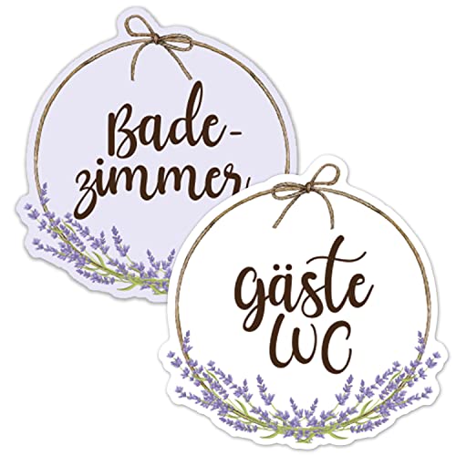 2er Set Türaufkleber Badezimmer Lavendelkranz Lila I Ø 10 I selbstklebend permanenthaftend I dv1233 2er Set Türaufkleber Badezimmer Lavendelkranz Lila I Ø 10 I selbstklebend permanenthaftend I dv1233 von younikat
