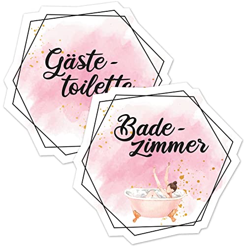 2er Set Türaufkleber Badezimmer Rosa I 10 x 10 cm I selbstklebend permanenthaftend I dv1227 2er Set Türaufkleber Badezimmer Rosa I 10 x 10 cm I selbstklebend permanenthaftend I dv1227 von younikat