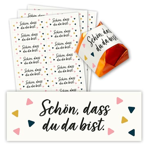60 Aufkleber Schön, dass du da bist - Gastgeschenk Sticker passend für Küsschen I dv1356 60 Aufkleber Schön, dass du da bist - Gastgeschenk Sticker passend für Küsschen I dv1356 von younikat