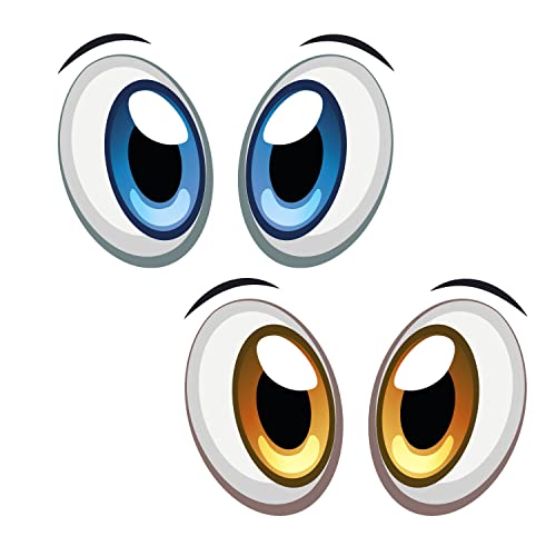 Aufkleber Augen-Paar für Saugroboter Mähroboter Auto oder Staubsauger - selbstklebend - Spaßartikel - Dekorativ - Lustig - wetterfest - kfz_740 von younikat