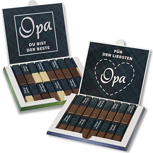 Aufkleber-Set passend für Merci Schokolade -Bester Opa- mit vorgedruckten Aufklebern I selbstklebend I kreative Geschenk-Idee I Individuell I ohne Schokolade I dv943 von younikat