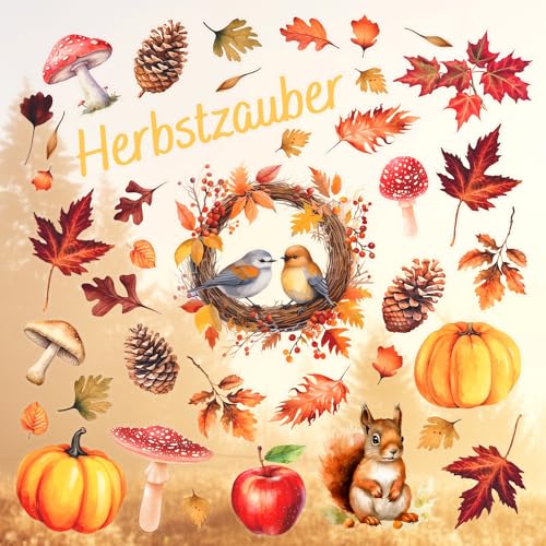 Fensterbilder Set Herbst I beidseitig bunt I statisch haftend I wiederverwendbar I auf Deutsch I dv_1311 von younikat