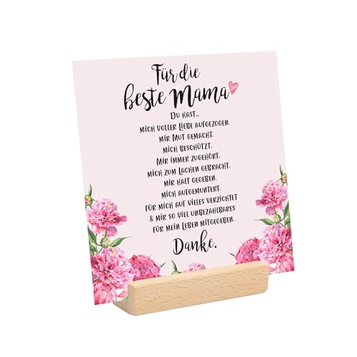 Schild mit Spruch Beste Mama I Geschenk-Idee für Muttertag Geburtstag I dv_1402 von younikat