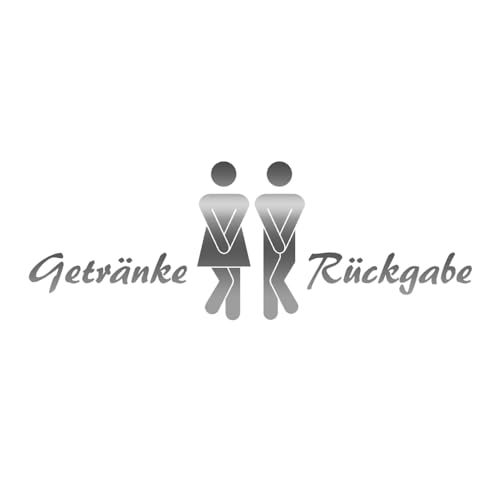 WC Aufkleber Getränke-Rückgabe in silber I Frau und Mann Symbol mit Text I Unisex Tür-Aufkleber Wand-Sticker für Toilette und Gäste-WC I dv418 WC Aufkleber Getränke-Rückgabe in silber I Frau und Mann Symbol mit Text I Unisex Tür-Aufkleber Wand-Sticker für Toilette und Gäste-WC I dv418 von younikat
