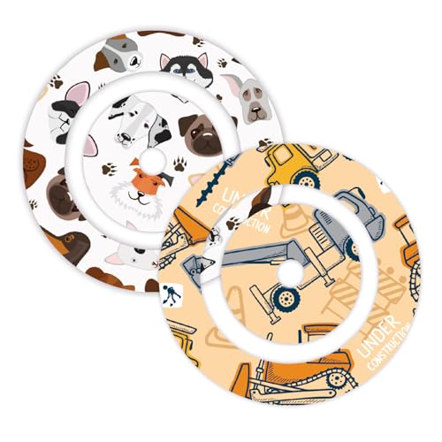 younikat 2er-Set Schutzfolie passend für Toniebox Ladestation I Schutzcover passend geschnitten I selbstklebend I Hunde Baustelle I dv1481 von younikat