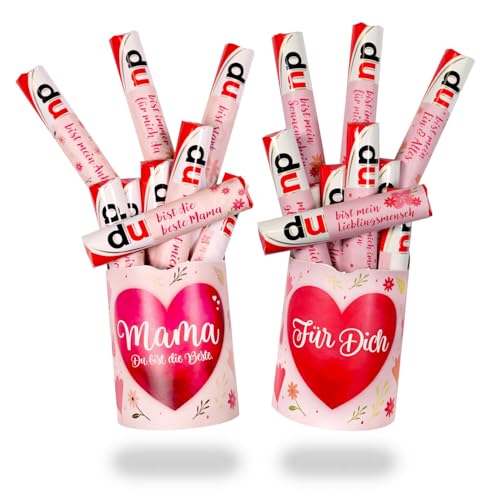 younikat Aufkleber-Set Mama und Für Dich passend für zwei Duplo Pralinen Packungen I selbstklebend I zum Verschenken I Muttertag I you0003 von younikat